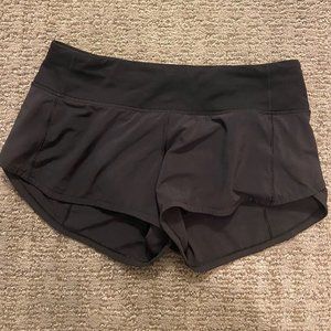 black lululemon speed up shorts
